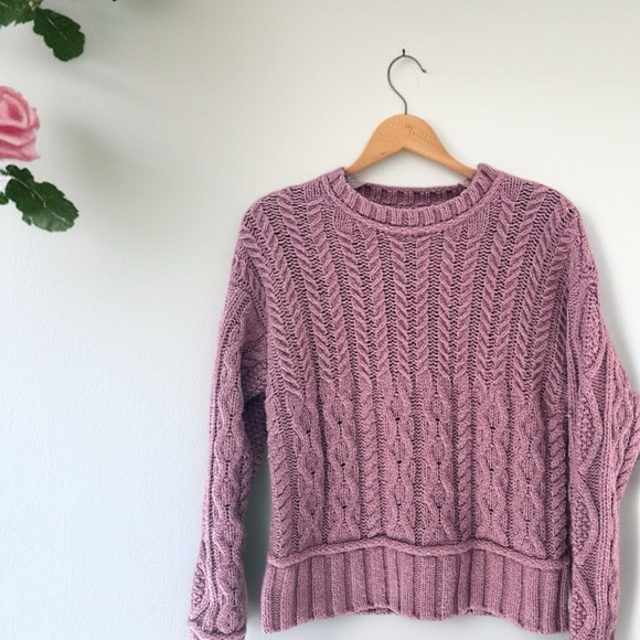 Lucky Brand Cable-Knit Crewneck Sweater Women’s Large Soft, Cozy, Classic Style - Picture 4 of 7